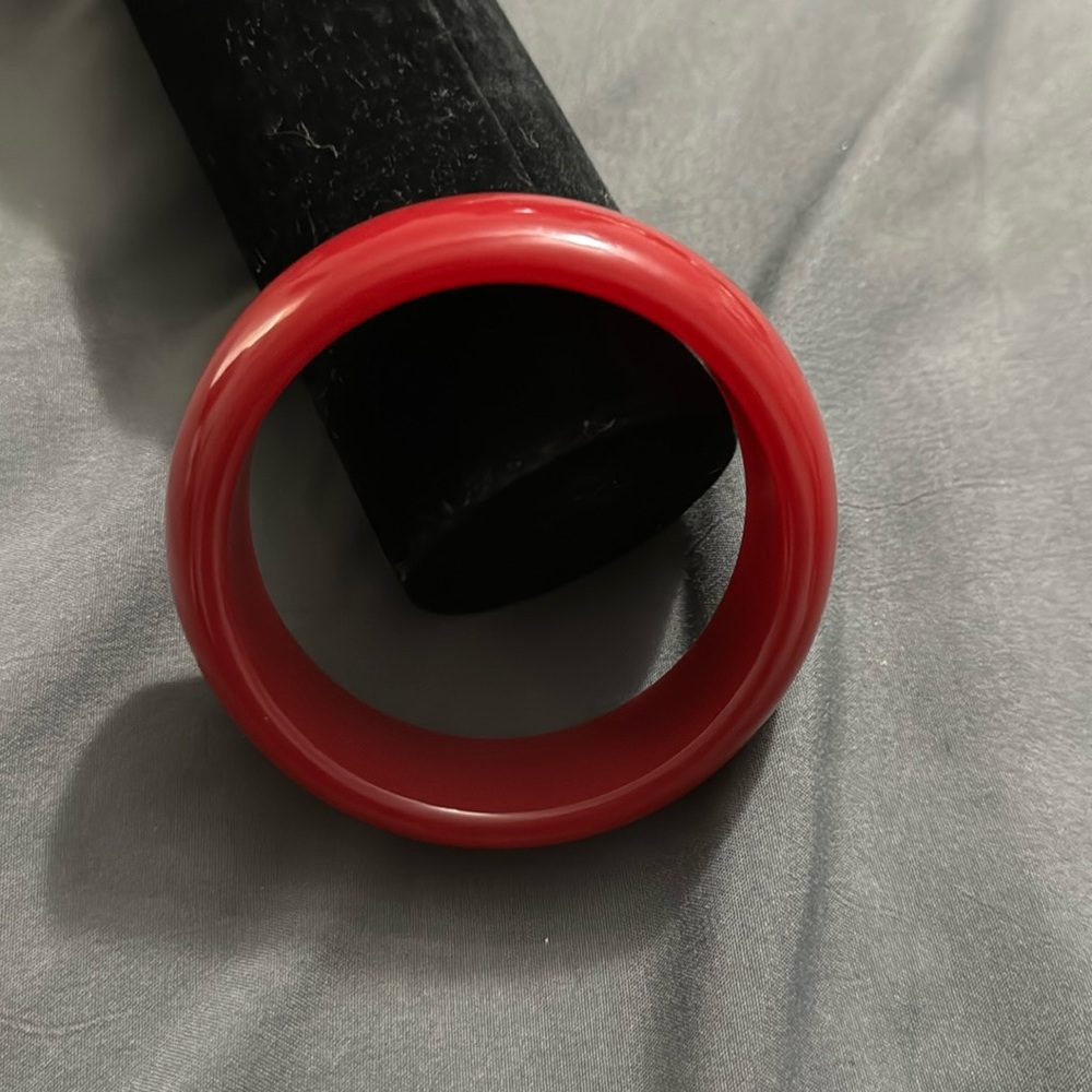 Vintage Bakelite Bangle Bracelet Beautiful Dark Red Retro